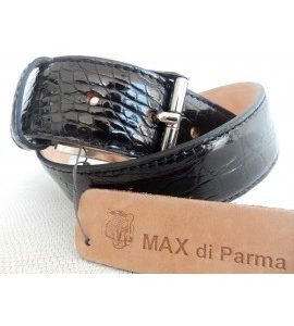 art. 111 COCCODRILLO VERO fianco caimano yacarè mm.35 var.1 nero