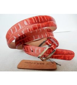 art. 314 COCCO CROCK stampa su vitello mm.25 var.71 rosso