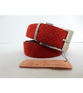 art. 571 REVERSIBILE STAMPA MADRAS stampa su vitello scamosciato mm.35 var.71 rosso + NAPPA CALF a scelta