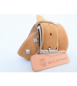 art. 607 SCAMOSCIATO mm.35 con borchie var.103 nocciola