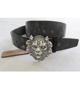 art. 771 LUNA spalle toro mm.40 var.1 nero con cera bianca (SFODERATO RESINATO senza fodera Nabuk)