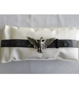 art. 773 LUNA spalle toro mm.40 var.1 nero con cera bianca (SFODERATO RESINATO senza fodera Nabuk)