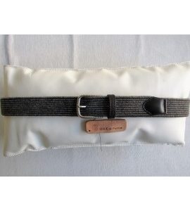 art. 814 LANA in intreccio tubolare bicolore mm.40 var.12-2 grigio polvere – t.moro + art. 48 NAPPA CALF var.2 t.moro