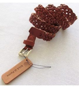 art. 303 VACCHETTA CLASSIC mm.25 intreccio a mano var. 4 cognac