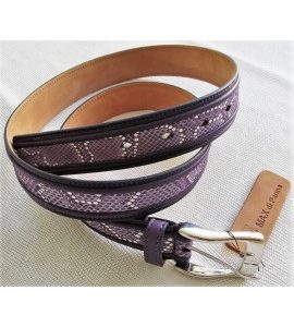art. 401 MOUSSE mm.35 var.9 viola + PAILLET BOA livrea bianco su vitello