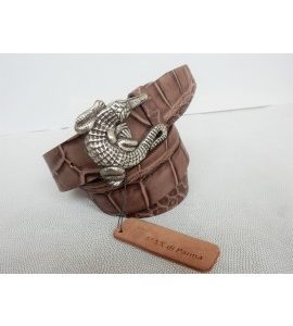 art. 322 COCCONE LOUISIANA stampa Pancia “Belly” su vitello mm.40 var.41 taupe opaco