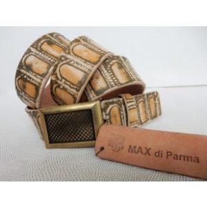 art. 421 COLOSSEO mm.35 var.103 nocciola con rilievi beige-verde militare
