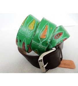 art. 441 PEPERONCINI mm.35 var.62 verde avocado + art. 49 KANSAS CUOIO var.2 t.moro