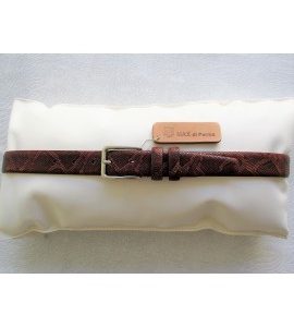 art. 461 PITONE (LIVERY) INTAGLIATO su spalle cuoio vegetale mm.30 var.4 cognac
