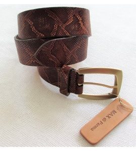 art. 462 PITONE (LIVERY) INTAGLIATO su spalle cuoio vegetale mm.40 var.4 cognac