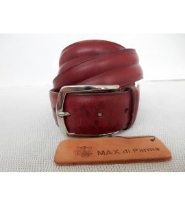 art. 497 ingrassato selleria KANSAS CUOIO su toro con scanalatura interna mm.35 var.7 rosso inglese (SFODERATO RESINATO senza fodera Nabuk)