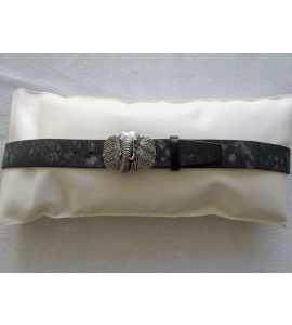 art. 774 LUNA spalle toro mm.40 var.1 nero con cera bianca (SFODERATO RESINATO senza fodera Nabuk)