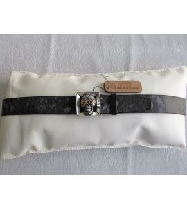 art. 776 LUNA spalle toro mm.40 var.1 nero con cera bianca (SFODERATO RESINATO senza fodera Nabuk)